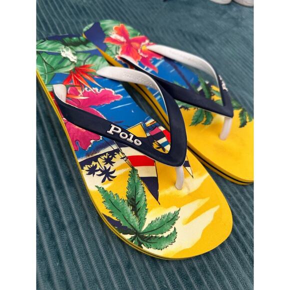 Polo Ralph Lauren Men's Vacation Flip Flops Size 12 - Picture 2 of 3